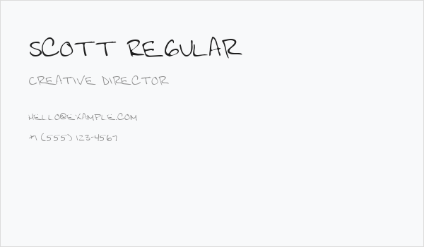 Scott Regular Business Card