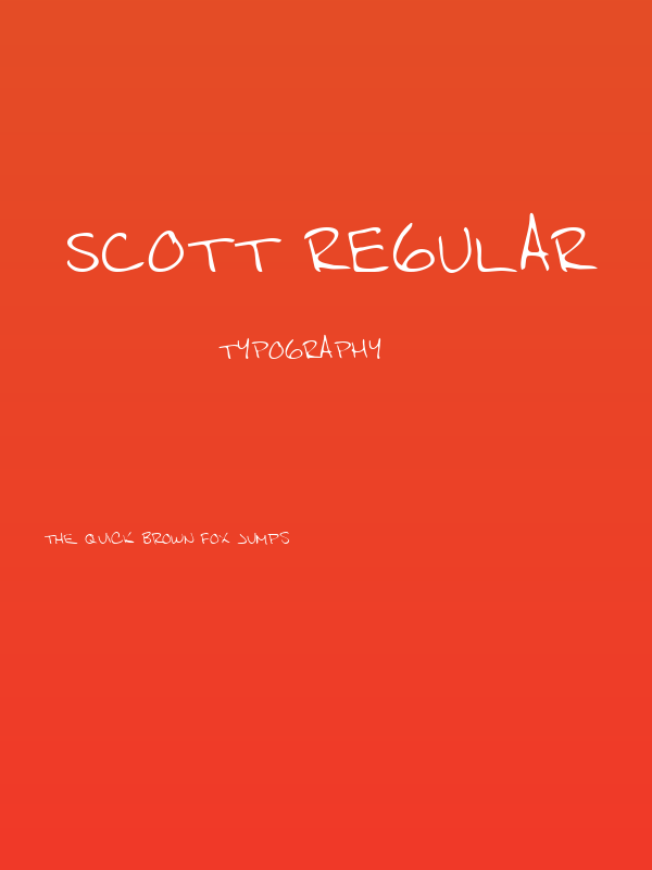 Scott Regular Poster