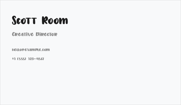 Scott Room Business Card
