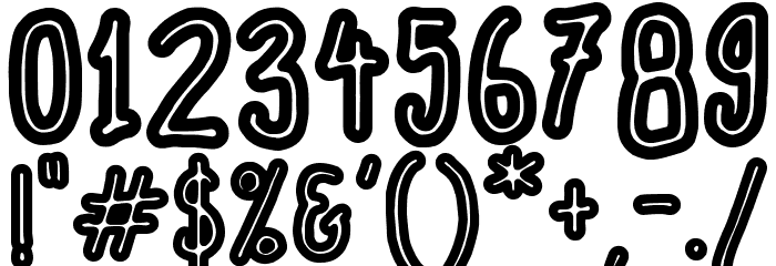 Scoubidou Rap Font OTHER CHARS