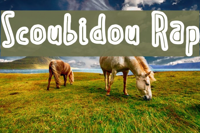 Scoubidou Rap Font examples