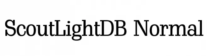 ScoutLightDB Normal  Frei Schriftart Herunterladen