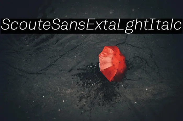 Scoutie Sans ExtraLight Italic Example 2