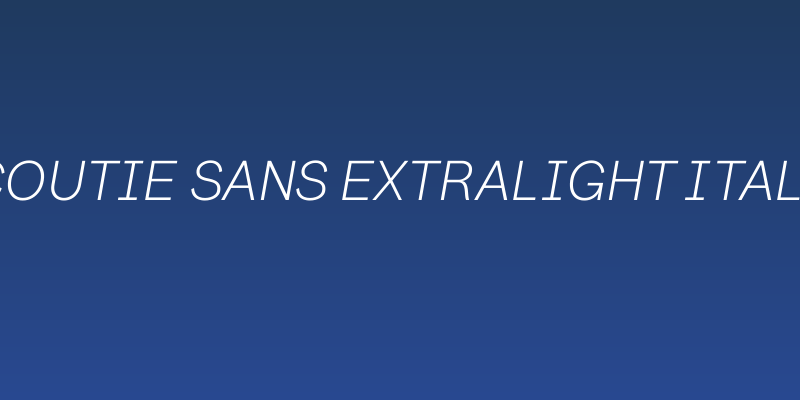 Scoutie Sans ExtraLight Italic Social Header