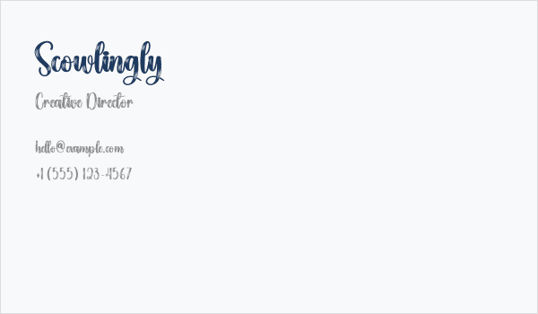 Scowlingly Business Card