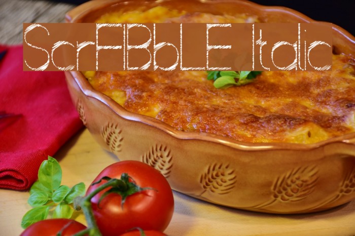 ScrFIBbLE Italic Font examples