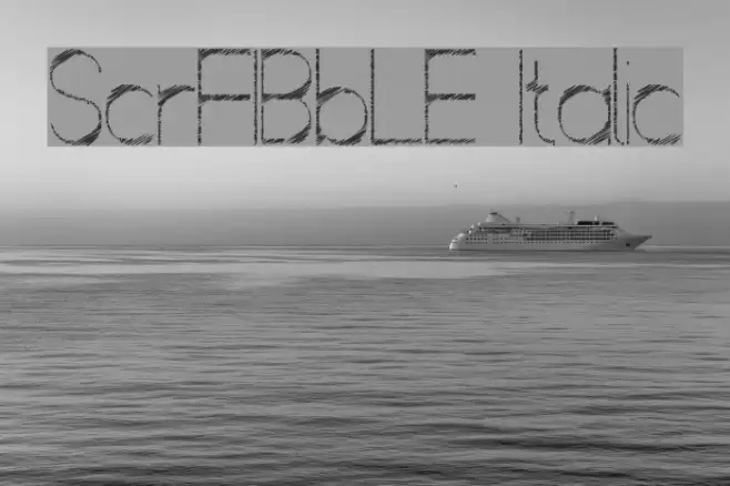 ScrFIBbLE Italic Font examples