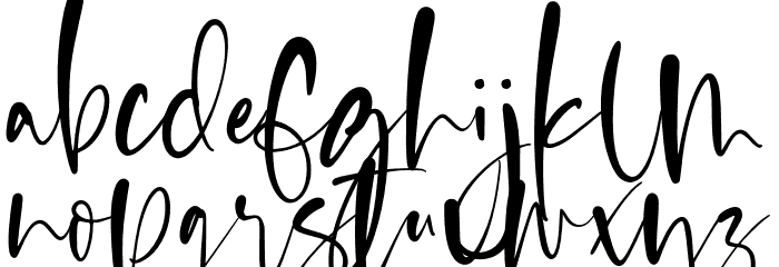 Scrabble-Regular Font LOWERCASE