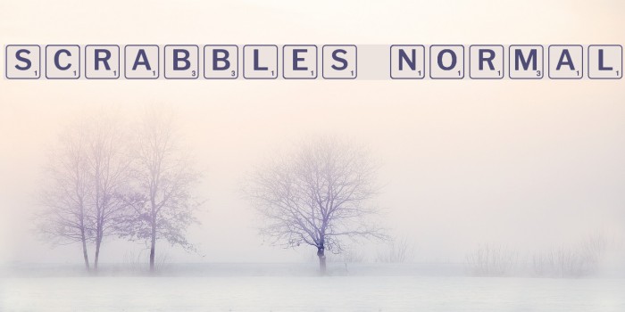 Scrabbles normal Font examples