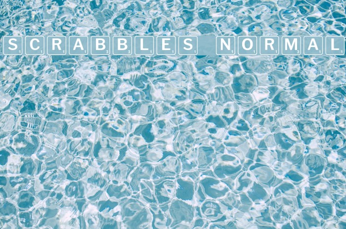 Scrabbles normal Font examples