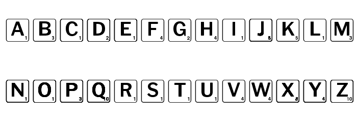 Scrabbles normal Font LOWERCASE
