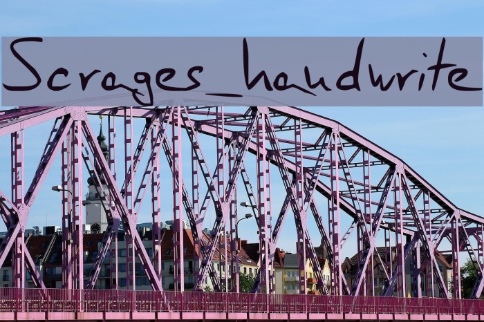 Scrages_handwrite Font examples