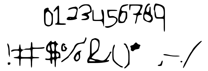 Scraggletooth Font OTHER CHARS