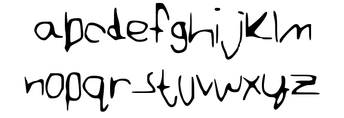 Scraggletooth Font LOWERCASE
