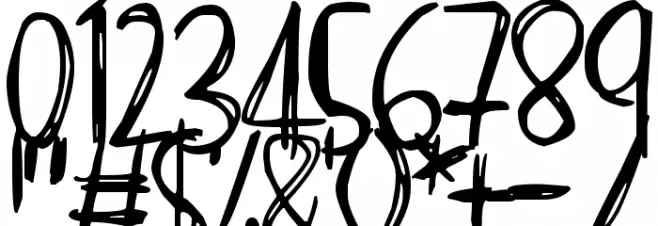 Scraggly Font OTHER CHARS