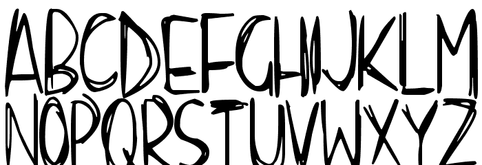 Scraggly Font LOWERCASE