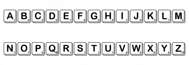 Scramble 字体 大写