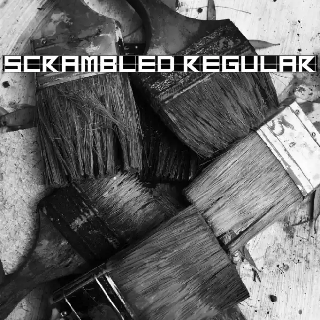 Scrambled Regular Шрифта examples