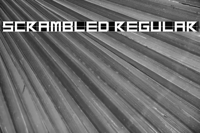 Scrambled Regular Шрифта examples