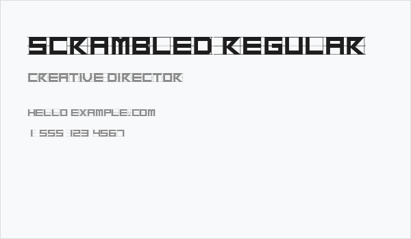 Scrambled Regular Business Card