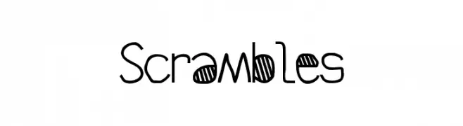 Scrambles  免费字体下载