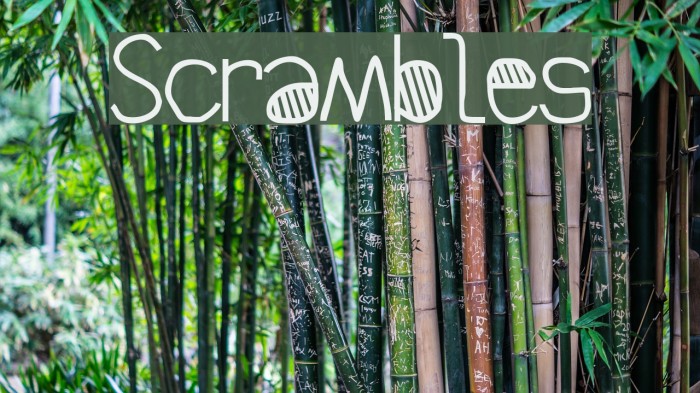 Scrambles Font examples