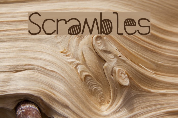 Scrambles Font examples