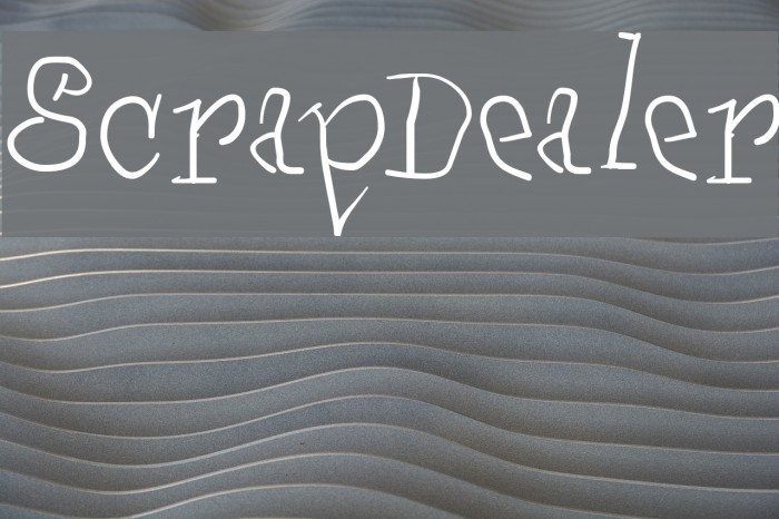 ScrapDealer Font examples
