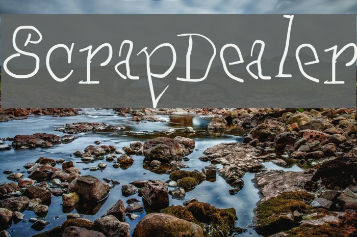 ScrapDealer Font examples