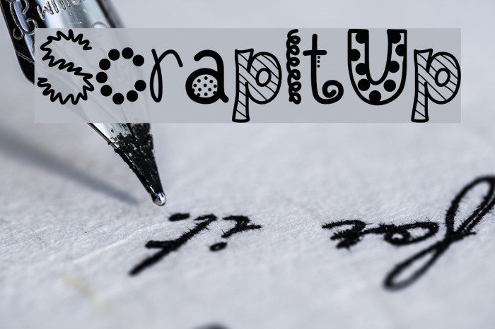ScrapItUp Font examples