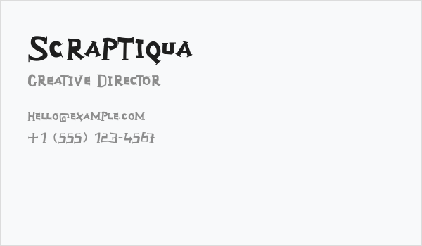 ScrapTiqua Business Card