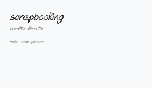 Scrapbooking Business Card