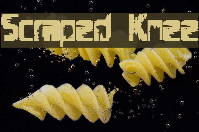 Scraped Knee Font examples