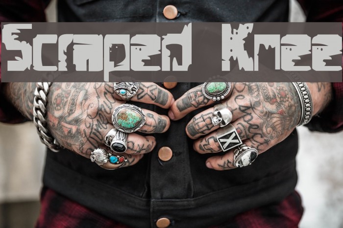 Scraped Knee Font examples