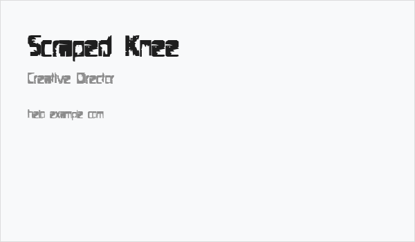 Scraped Knee Business Card