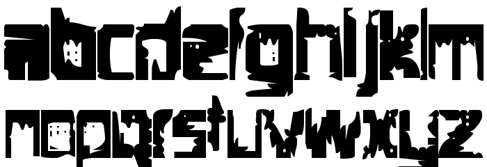 Scraped Knee Font LOWERCASE