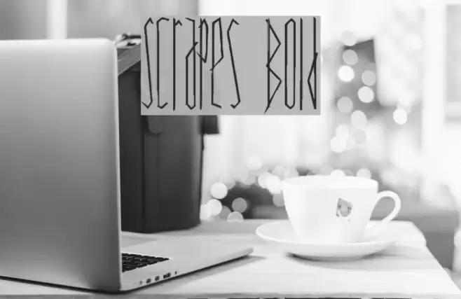 Scrapes Bold Font examples