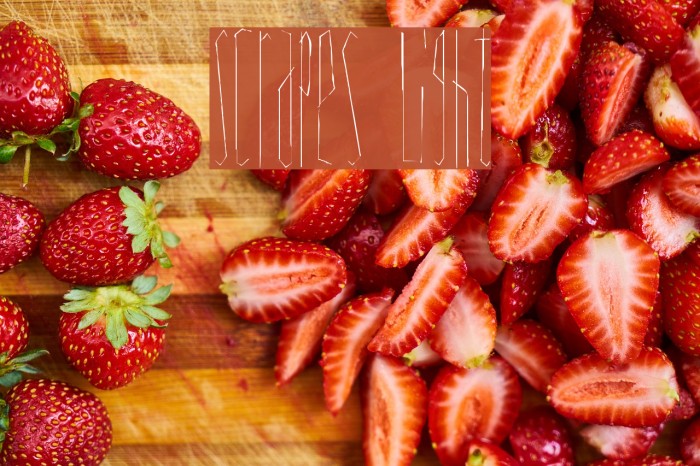 Scrapes Light Font examples