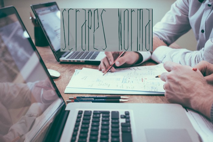 Scrapes Normal Font examples