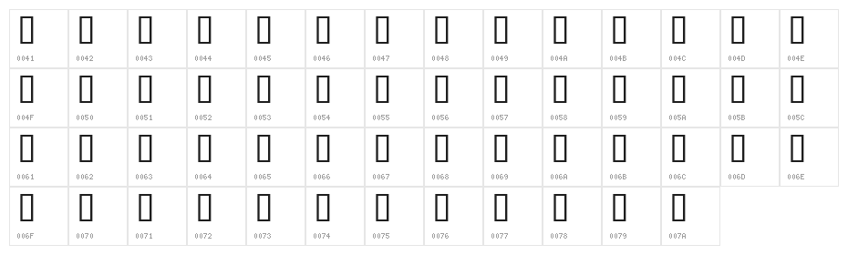 ScrappersElementsV Character Map