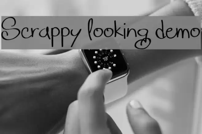 Scrappy looking demo Font examples