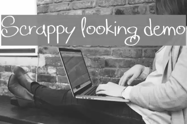 Scrappy looking demo Font examples