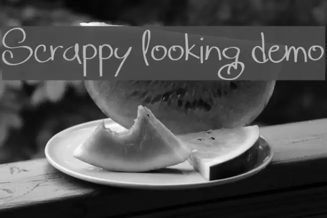 Scrappy looking demo Font examples