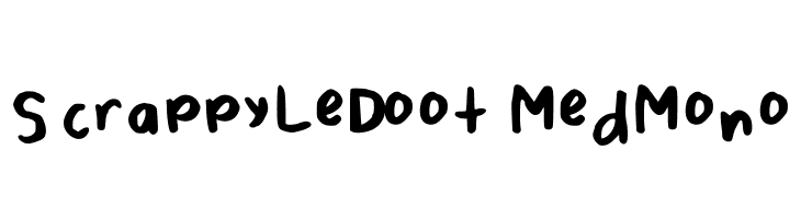 ScrappyLeDoot-MedMono Font