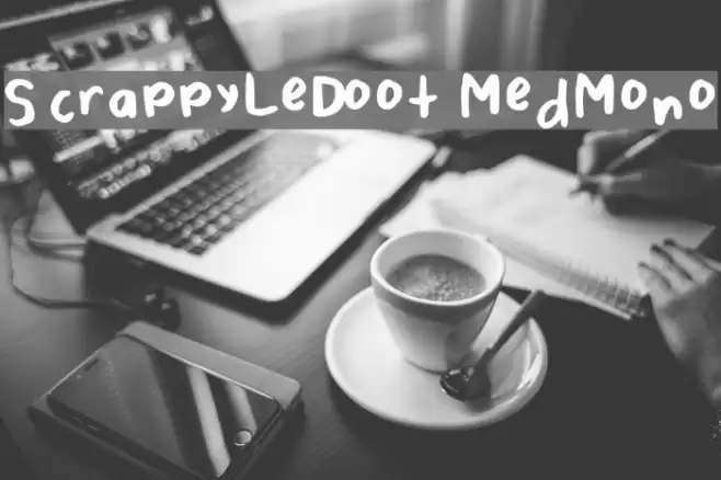 ScrappyLeDoot-MedMono Font examples