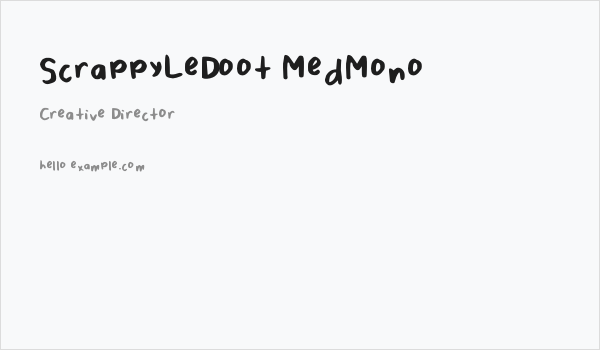 ScrappyLeDoot-MedMono Business Card