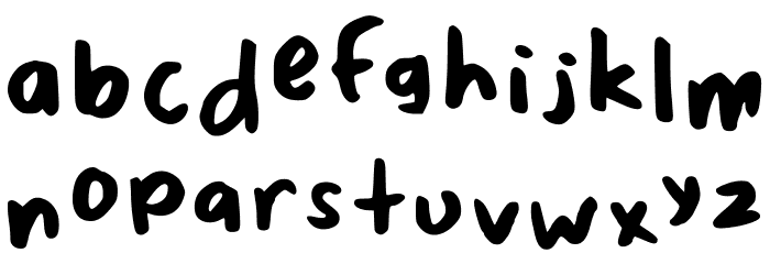 ScrappyLeDoot-MedMono Font LOWERCASE