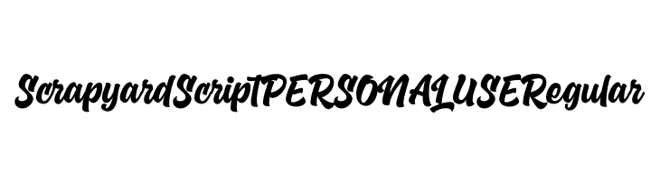 Scrapyard Script PERSONAL USE Regular  नि: शुल्क फ़ॉन्ट्स डाउनलोड