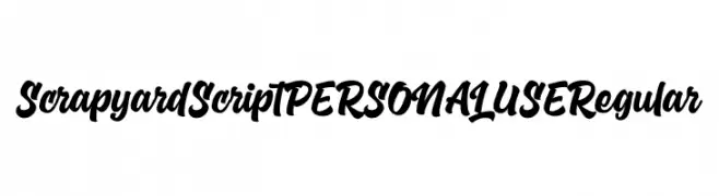 Scrapyard Script PERSONAL USE Regular  تنزيل الخطوط