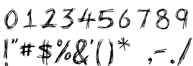 Scratch 2 Font OTHER CHARS